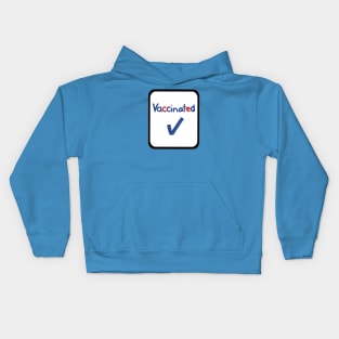 Frame Vaccinated with Check Kids Hoodie